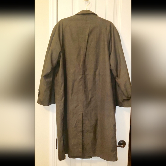 SZ 40L VINTAGE PLAID BRENT TRENCH COAT - Picture 2 of 10